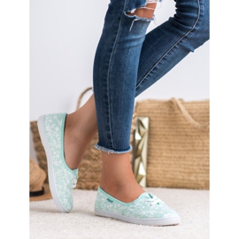 Adidași cu model VICES alb verde 2