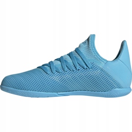 Ghete de fotbal adidas X 19.3 In Jr F35354 albastru 1