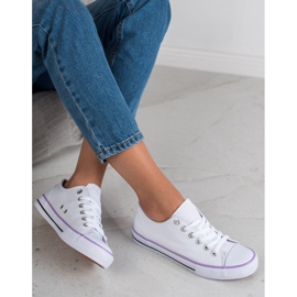 SHELOVET Adidași clasici albi 2