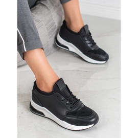 Ideal Shoes Pantofi sport pentru femei negru 2