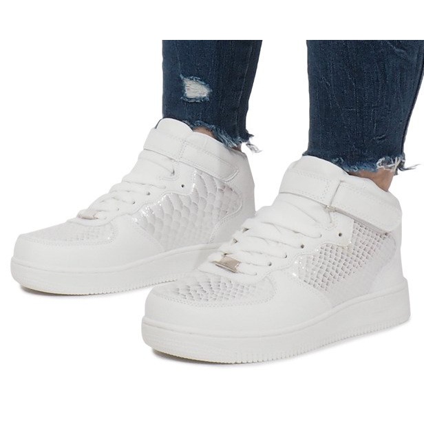 Adidași albi High Force One multicolor 1