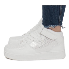 Adidași albi High Force One multicolor 3
