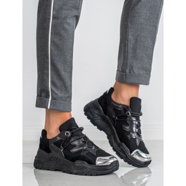 Small Swan Adidași cu dantelă negru 1