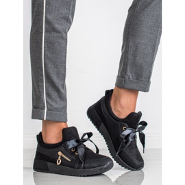 SHELOVET Pantofi din brocart negru 1