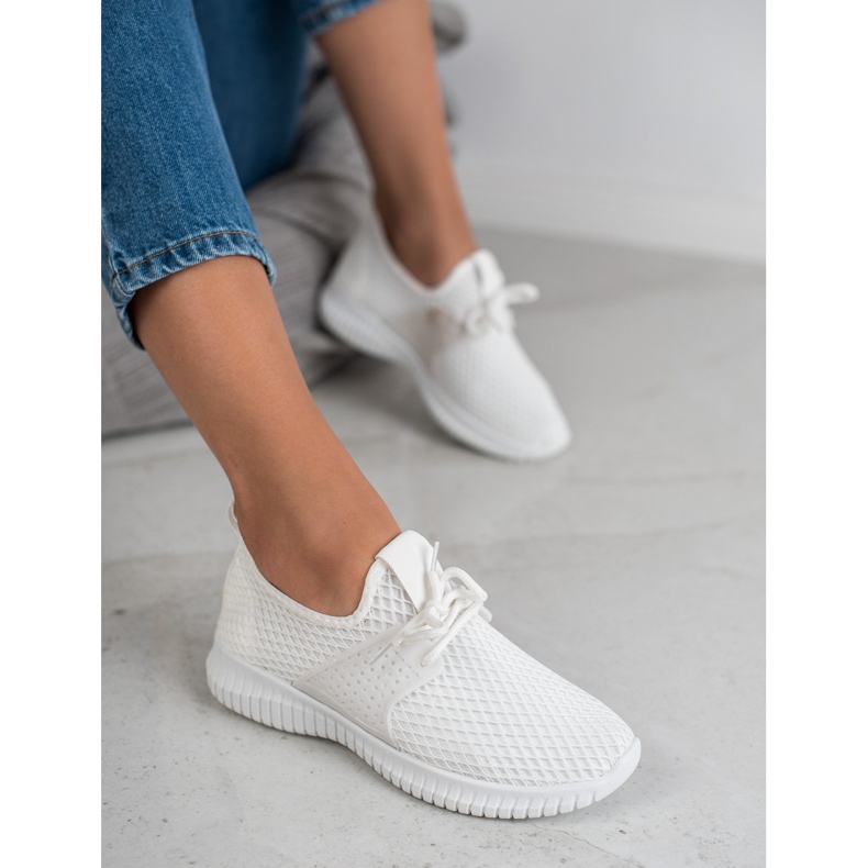 SHELOVET Pantofi sport textile alb 2