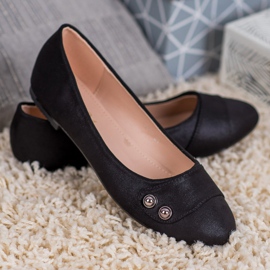 Small Swan Balerini cu sclipici negru 1