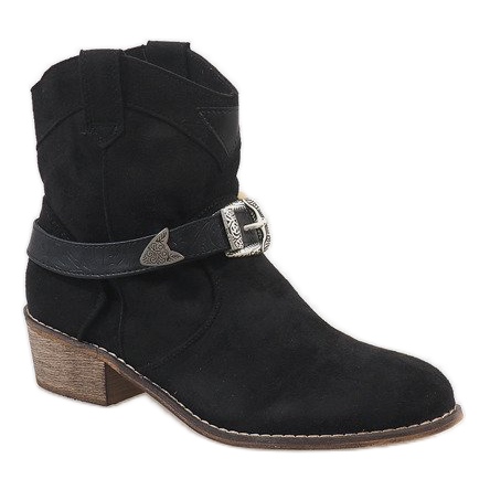 Cizme de cowboy negre BS-6821 negru 1