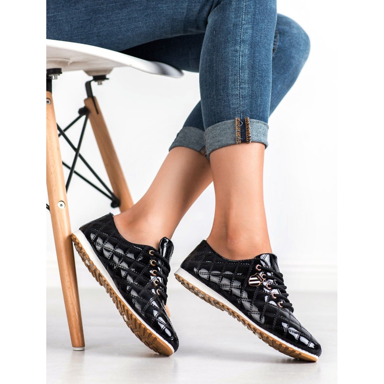 Camo Broguri lăcuite negru 2