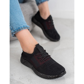 SHELOVET Pantofi sportivi ajurati negru 1