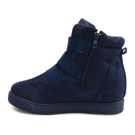 Adidași cu Elastic XY-297 Albastru Marin 4