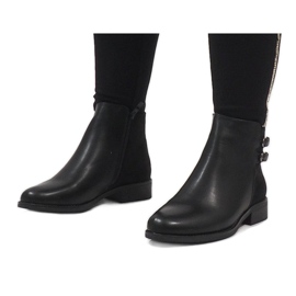 Ideal Shoes Cizme elegante negre C-7200 negru 1