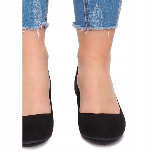 Pompe din piele de căprioară MB188-48 negru 1