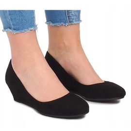 Pompe din piele de căprioară MB188-48 negru 2 Pompe din piele de căprioară MB188-48 negru 2