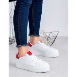 SHELOVET Pantofi sport la modă alb roșu 2