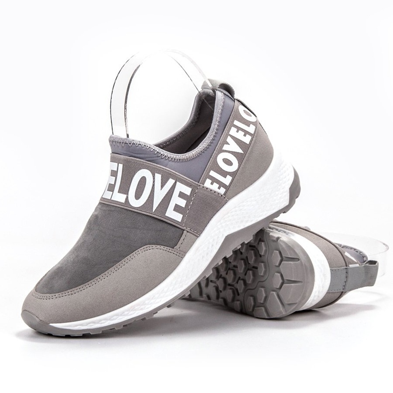 SHELOVET Încălțăminte din piele de căprioară gri 2