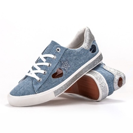 Kylie Adidași cu sclipici albastru 1