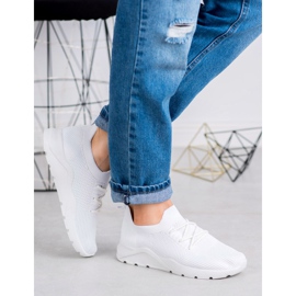 SHELOVET Pantofi sport de alunecare alb 2