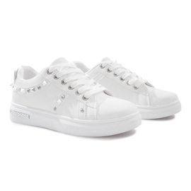 Adidași albi cu știfturi Lucette 1
