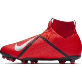 Pantofi de fotbal Nike Phantom Vsn Academy Df FG / MG Jr AO3287-600 roșu roșu 2 Pantofi de fotbal Nike Phantom Vsn Academy Df FG / MG Jr AO3287-600 roșu roșu 2