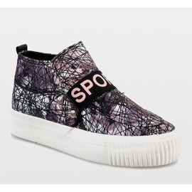 Adidași negri 623 negru multicolor 1