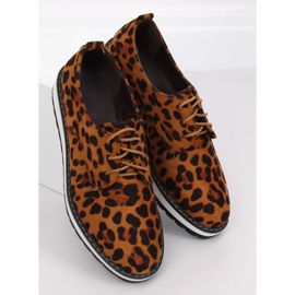 Mocasini pentru femei leopard C-7225 Leopard Print maro 3