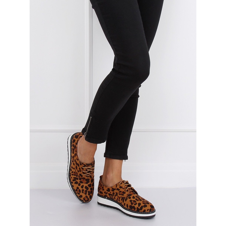 Mocasini pentru femei leopard C-7225 Leopard Print maro 2