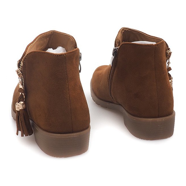 Ghete din piele de căprioară Jodhpur 8565 Camel maro 2