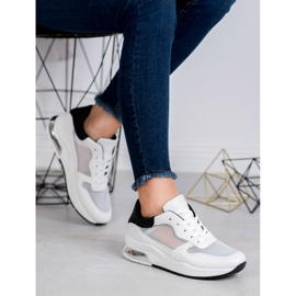 SHELOVET Încălțăminte sport cu plasă alb 1