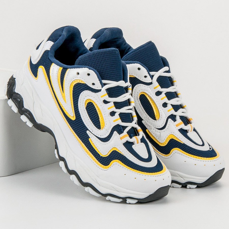 Kayla Pantofi sport pentru femei alb albastru 2