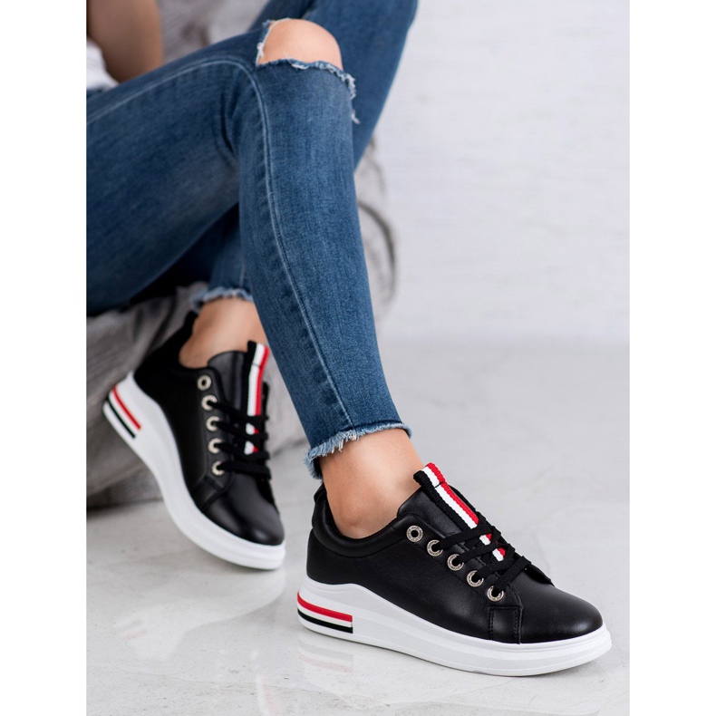 SHELOVET Pantofi sport negri negru 2