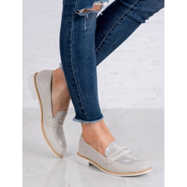 Bestelle Grey Loafers Snake Print gri 1