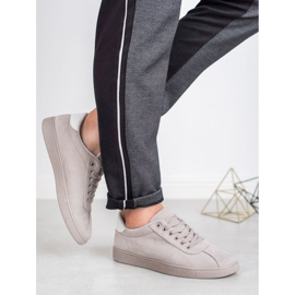 Ideal Shoes Pantofi cu șireturi gri 1