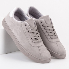 Ideal Shoes Pantofi cu șireturi gri 2