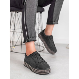 Bestelle Pantofi sport din piele de căprioară negru 1