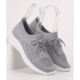 Ideal Shoes Încălțăminte de sport textilă gri 2