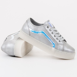 SHELOVET Pantofi casual pentru femei gri 1