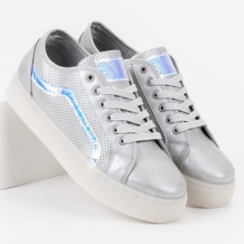 SHELOVET Pantofi casual pentru femei gri 2