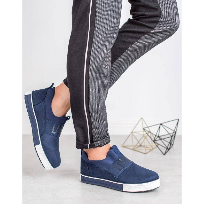 SHELOVET Încălțăminte din piele de căprioară albastru verde 1