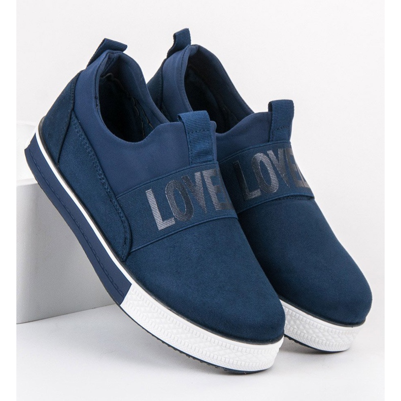 SHELOVET Încălțăminte din piele de căprioară albastru verde 2