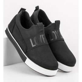 SHELOVET Încălțăminte din piele de căprioară negru 1