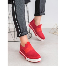 SHELOVET Încălțăminte din piele de căprioară roșu 1