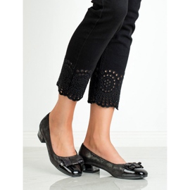 Kylie Pompe cu toc plat negru 1