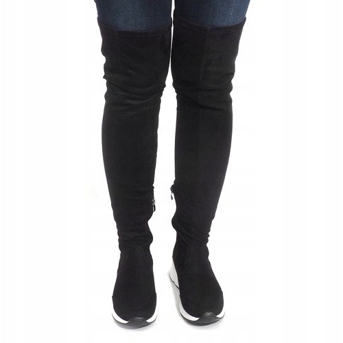 Cizme cu tălpi albe 6680-PG negru 2