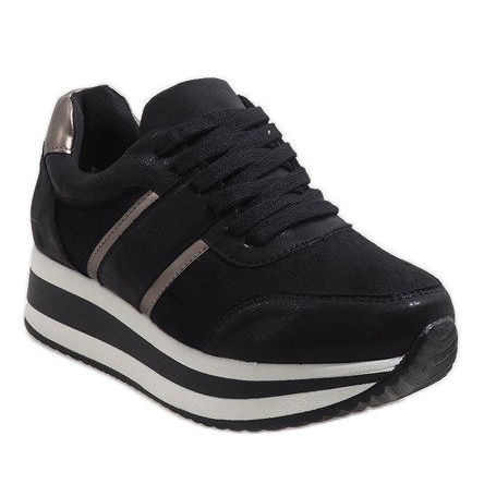 Adidași negri pe platforma 99-09 negru 1