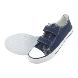 Atletico Adidași cu velcro bleumarin alb albastru marin 5