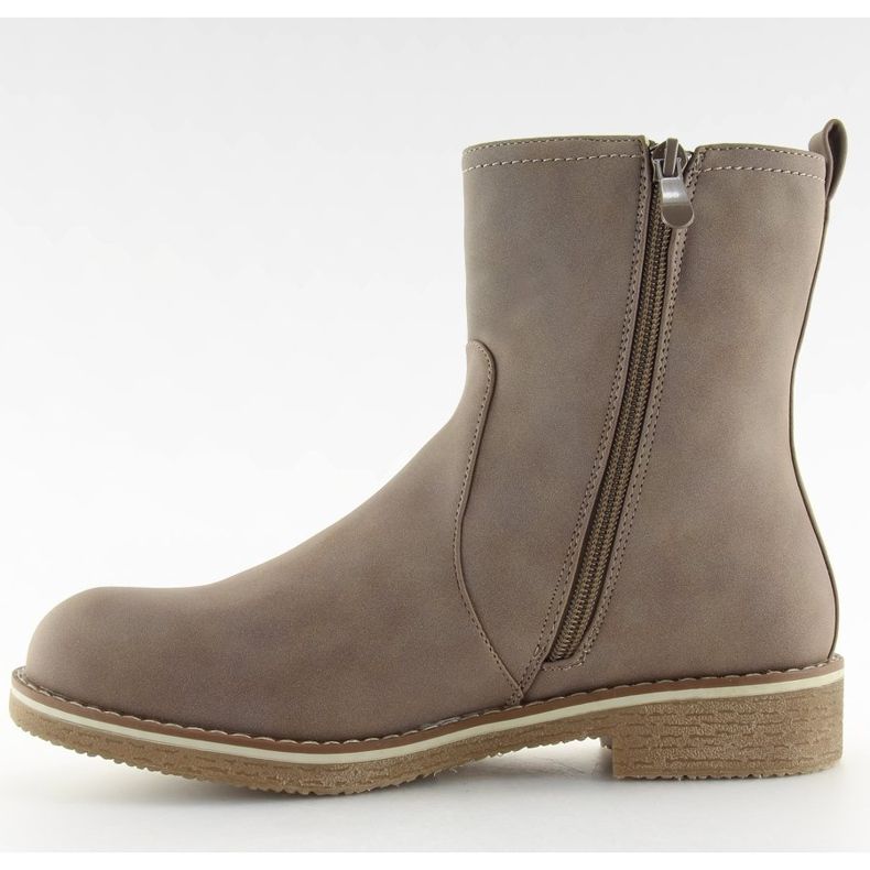 Pantofi plat cu toc plat bej 0-253 Kaki 1