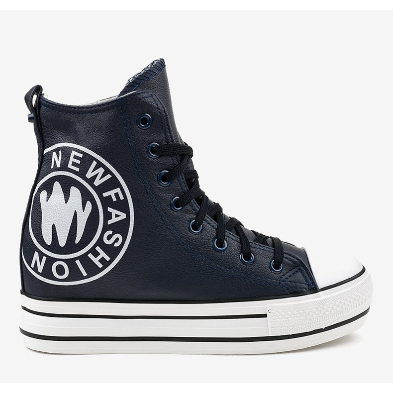 Adidași cu toc albastru marin W09 2