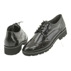 Pantofi oxford cu șireturi Caprice 23701 negru multicolor 4