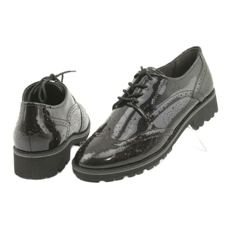 Pantofi oxford cu șireturi Caprice 23701 negru multicolor 4