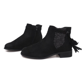 Ghete din piele de căprioară Jodhpur W132 Negru 2